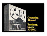 Tandberg 3300-X - Owners Manual